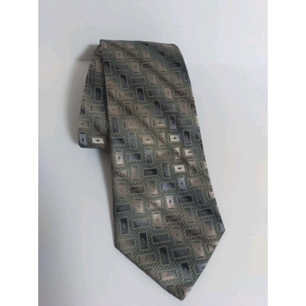 Axis‎ Men Multicolor Pattern Silk Hand Made 57" Tie